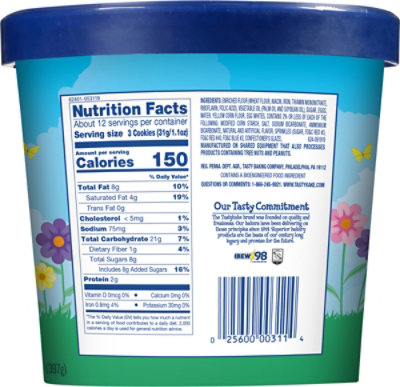 Tastykake Shortbread Cookies Mini Shortbread Cookies Topped with Sugar Sprinkles Tub - 14 Oz - Image 6