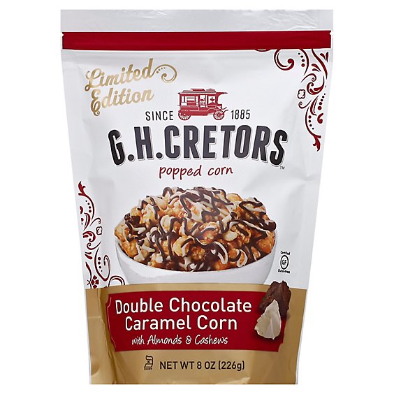 G.H. Cretors Popped Corn Double Chocolate Caramel Color - 8 Oz