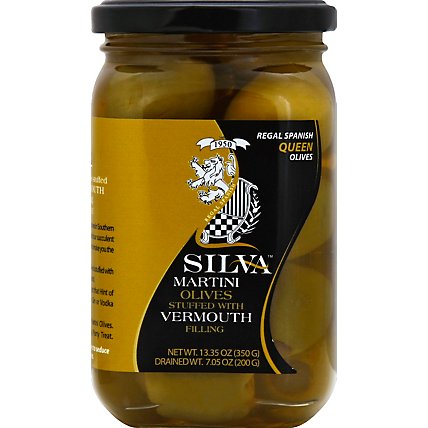 SILVA REGAL SPANISH Martini Olives Stuffed with Vermouth - 13.35 Oz - Image 2