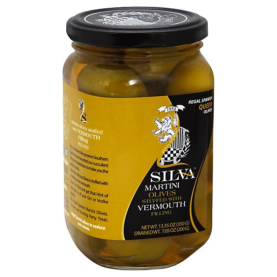 SILVA REGAL SPANISH Martini Olives Stuffed with Vermouth - 13.35 Oz