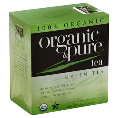 Organic & Pure Organic Tea Bags Green 40 Count - 2.26 Oz - Image 1