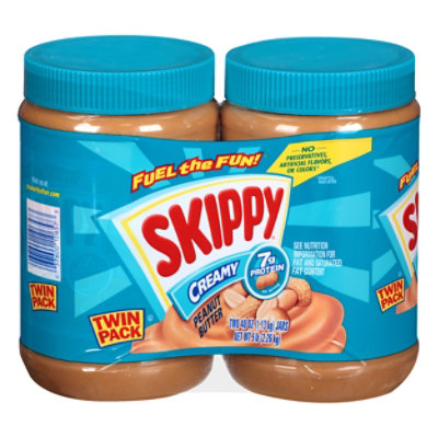 SKIPPY Peanut Butter Spread Creamy Twin Pack - 2-40 Oz - Image 3