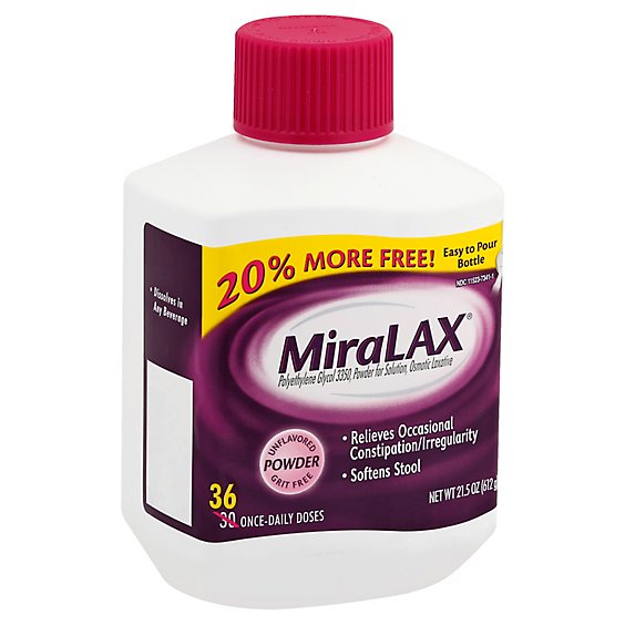 MiraLAX Laxative Powder Value Pack Unflavored - 21.5 Oz
