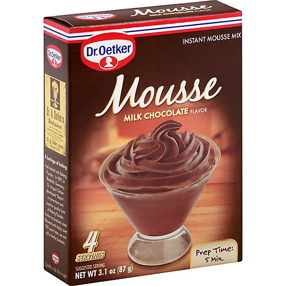 Dr Oetker Mousse Mix Instant Milk Chocolate Flavor - 3.1 Oz