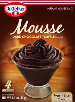 Dr Oetker Mousse Mix Instant Dark Chocolate Truffle Flavor - 3.1 Oz - Image 2