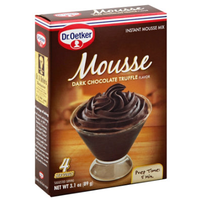 Dr Oetker Mousse Mix Instant Dark Chocolate Truffle Flavor - 3.1 Oz - Image 1