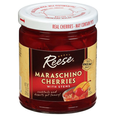 Reese Cherries Maraschino with Stems Red - 10 Oz - Image 3