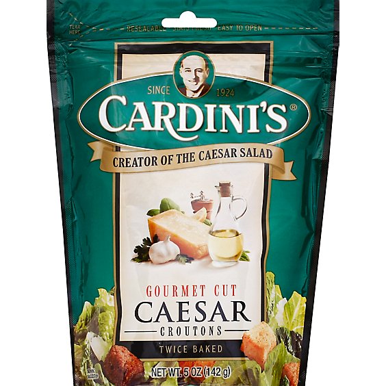 Cardinis Croutons Gourmet Cut Twice Baked Caesar - 5 Oz