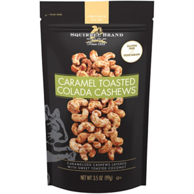 Squirrel Brand Artisan Nuts Cashews Colada Caramel Toasted - 3.5 Oz - Image 3