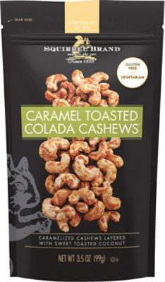 Squirrel Brand Artisan Nuts Cashews Colada Caramel Toasted - 3.5 Oz - Image 2