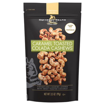 Squirrel Brand Artisan Nuts Cashews Colada Caramel Toasted - 3.5 Oz - Image 1