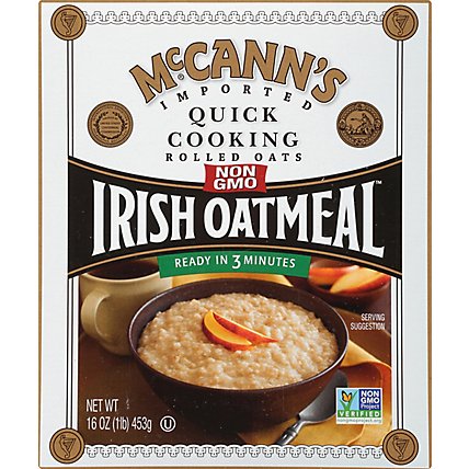 McCanns Oatmeal Irish Quick Cooking Rolled Oats - 16 Oz - Image 2