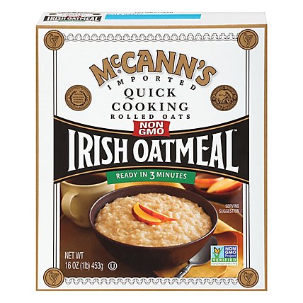 McCanns Oatmeal Irish Quick Cooking Rolled Oats - 16 Oz - Image 1