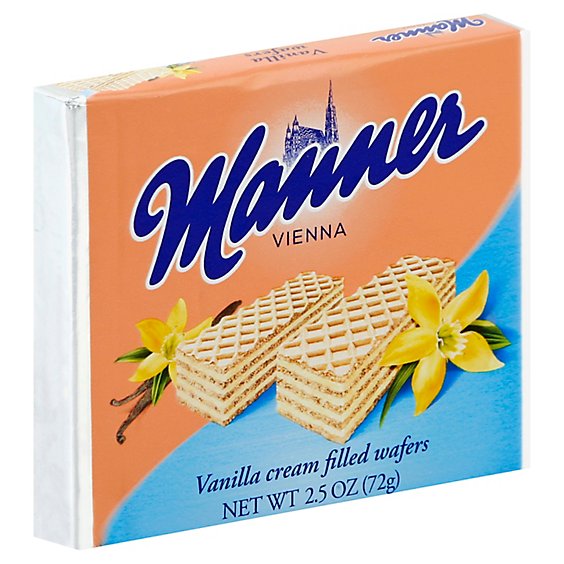 Manner Wafers Cream Filled Vanila - 2.54 Oz