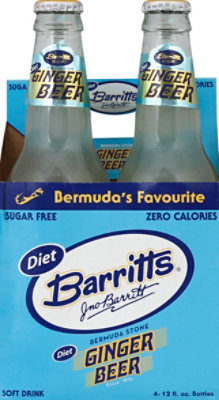 Barritts Soft Drink Ginger Beer Bermuda Stone Diet - 4-12 Fl. Oz. - Image 2
