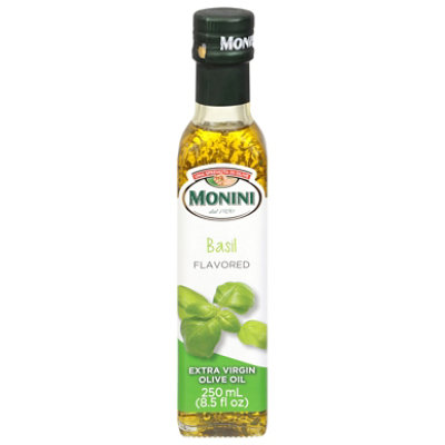 Monini Olive Oil Extra Virgin Flavored Basil - 8.5 Fl. Oz. - Image 2