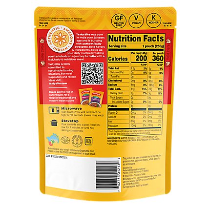 Tasty Bite Rice Organic Basmatic Bag - 8.8 Oz - Image 2