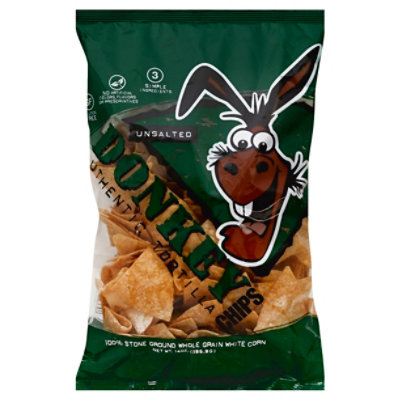 Donkey Chips Tortilla Authentic Unsalted 14 Oz Safeway