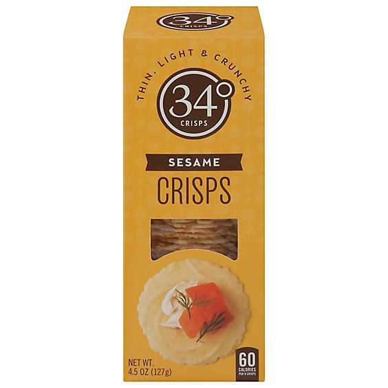 34 Degrees Crispbread Sesame - 4.5 Oz