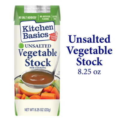 Kitchen Basics Unsalted Vegetable Stock Carton - 8.25 Oz - Image 1