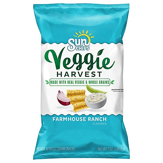 SunChips Veggie Harvest Snacks Veggie & Whole Grain Farmhouse Ranch - 7 Oz