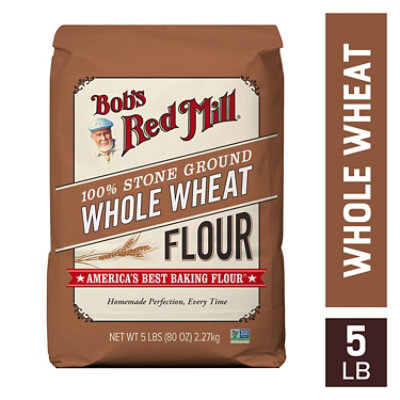 Bob's Red Mill Whole Wheat Stone Ground Flour - 5 Lb - Image 2