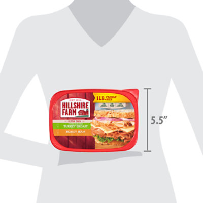 Hillshire Farm Ultra Thin Sliced Lunchmeat Oven Roasted Turkey Breast & Honey Ham - 16 Oz - Image 5