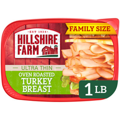 Hillshire Farm Ultra Thin Sliced Oven Roasted Turkey Breast Lunchmeat Family Size - 16 oz - Image 1