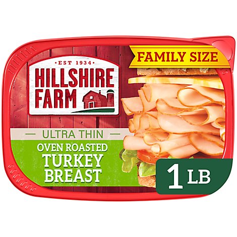 Hillshire Farm Ultra Thin Sliced Lunchmeat Oven Roasted Turkey Breast Family Size - 16 Oz