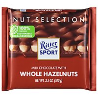 Ritter Sport Milk Chocolate with Whole Hazelnuts - 3.5 Oz Ritter Sport Milk Chocolate with Whole Hazelnuts - 3.5 Oz