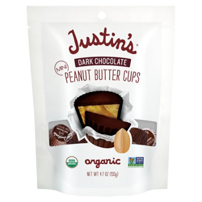 Justins Peanut Butter Cups Organic Dark Chocolate Mini - 4.7 Oz - Image 3