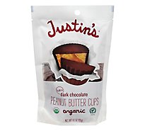 Justins Peanut Butter Cups Organic Dark Chocolate Mini - 4.7 Oz