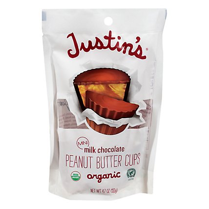 Justins Peanut Butter Cups Organic Milk Chocolate Mini - 4.7 Oz - Image 3