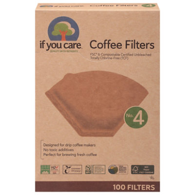 If You Care Coffee Filters Quality With Integrity No. 4 Size - 100 Count - Image 1