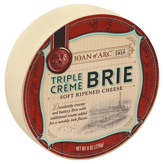 Joan of Arc Cheese Soft Ripened Brie Triple Creme - 8 Oz