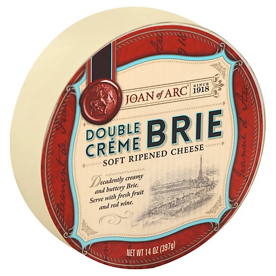 Joan Of Arc Cheese Soft Ripened Double Creme Brie - 14 Oz