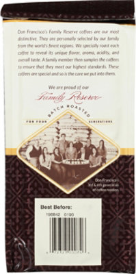 Don Franciscos Coffee Family Reserve Coffee Ground Medium Roast Hazelnut Cream - 12 Oz - Image 5