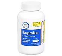 Signature Care Ibuprofen Pain Reliever Fever Reducer 200mg NSAID Softgel Blue - 300 Count