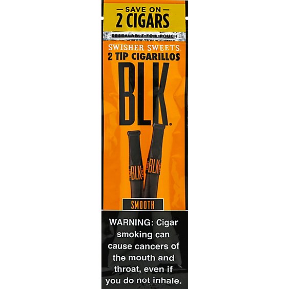 Swisher Sweets Cigarillos Black Smooth Tip - 2 Package