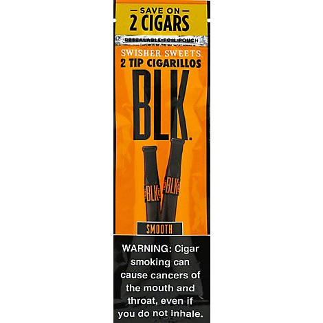 Swisher Sweets Cigarillos Black Smooth Tip - 2 Package