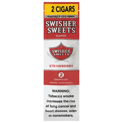 Swisher Sweets Cigarillos Strawberry - 2 Count - Image 1