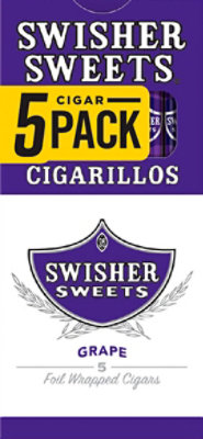 Swisher Sweets Cigarillos Grape - 5 Count