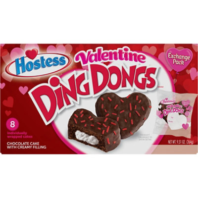 Hostess Heart Shaped Ding Dongs 8 Count - 9 Oz - Image 1