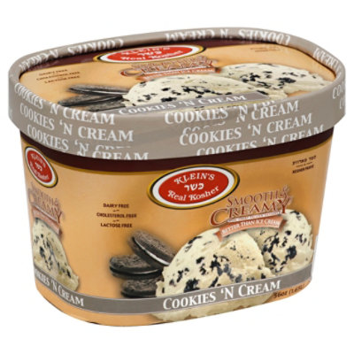 Kleins Smooth & Creamy Frozen Dessert Non-Dairy Cookies N Cream - 56 Fl. Oz.