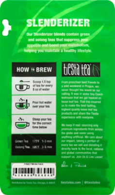 Tiesta Tea Slenderizer Green Tea Fruity Pebbles Medium Caffeine - 1.6 Oz - Image 5