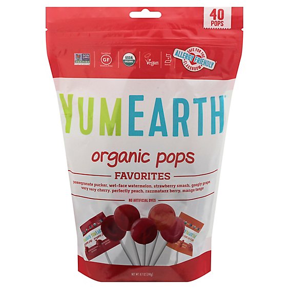 Yumearth Lollipop Pop Organic - 8.5 Oz