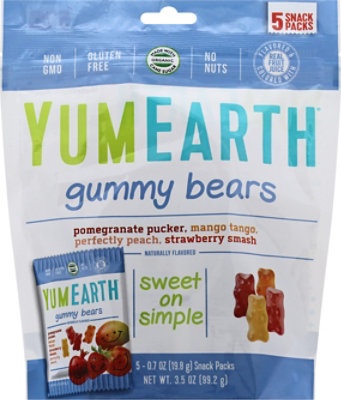 Yumearth Gummy Bear Assorted Snack Pack - 5 Count - Image 2