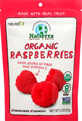 Natures All Foods Organic Raspberries Freeze-Dried - 1.3 Oz - Image 2