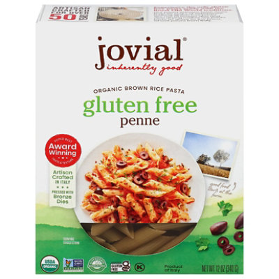 Jovial Pasta Brwnrce Org Penne Rigate - 12 Oz - Image 1