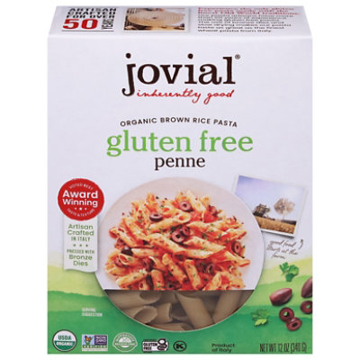 Jovial Pasta Brwnrce Org Penne Rigate - 12 Oz - Image 1